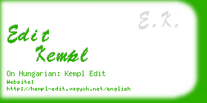 edit kempl business card